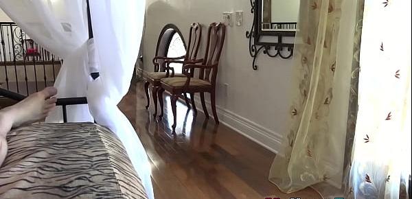  Petite stepdaughter destroyed by fat dick POV style